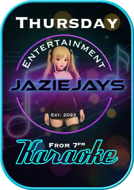 Jazzie Jays Entertainment Karaoke advert for the Boathouse Sports Bar & Grill in Mandurah WA