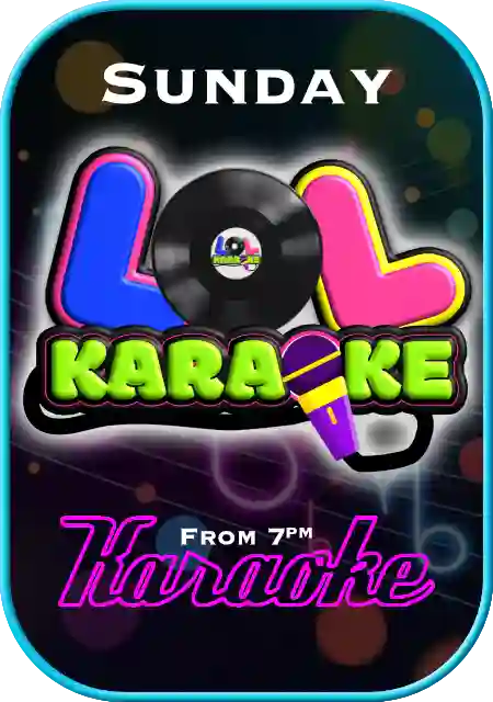 Lol Karaoke advert for the Boathouse Sports Bar & Grill in Mandurah WA