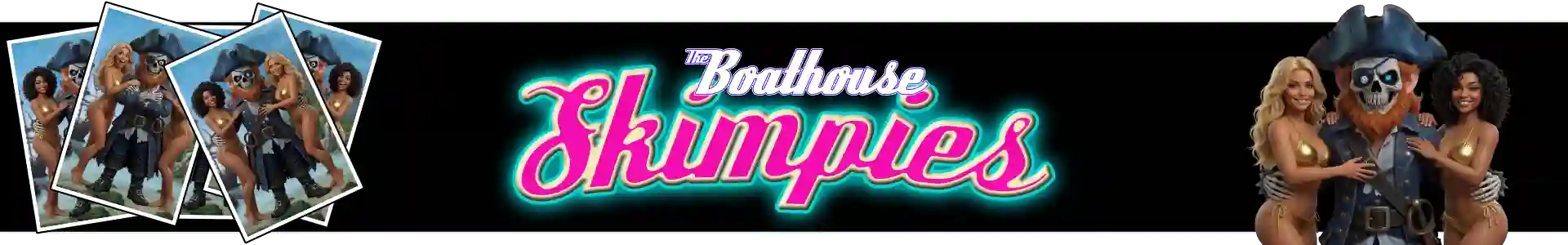 Skimpy advert banner for the Boathouse Sports Bar & Grill in Mandurah WA