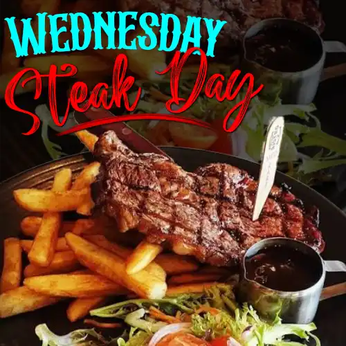 Wednesday Steak and Chips special served at the Boathouse Sports Bar & Grill in Mandurah WA